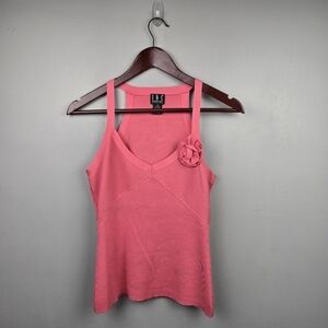 INC Silk Blend Dressy Blouse Floral Detail Pink Womens Size‎ MP Spring Office